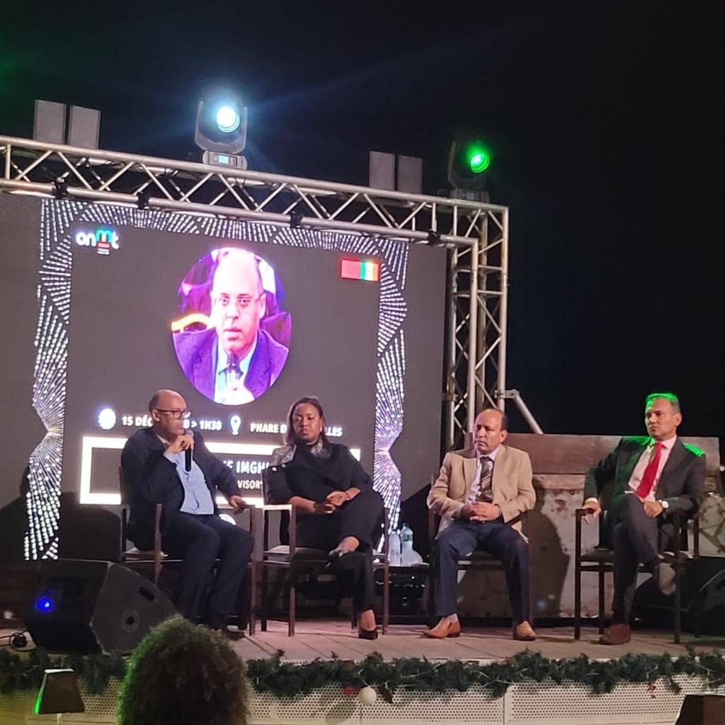 Youssef Imghi on the panel of the 24th Talk & Taste at the Phare des Mamelles in Dakar, December 2022